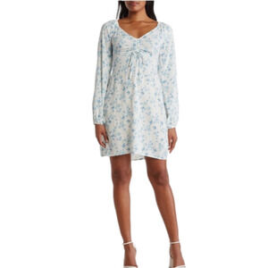 BOBEAU Long Sleeve Ruched Minidress NWT